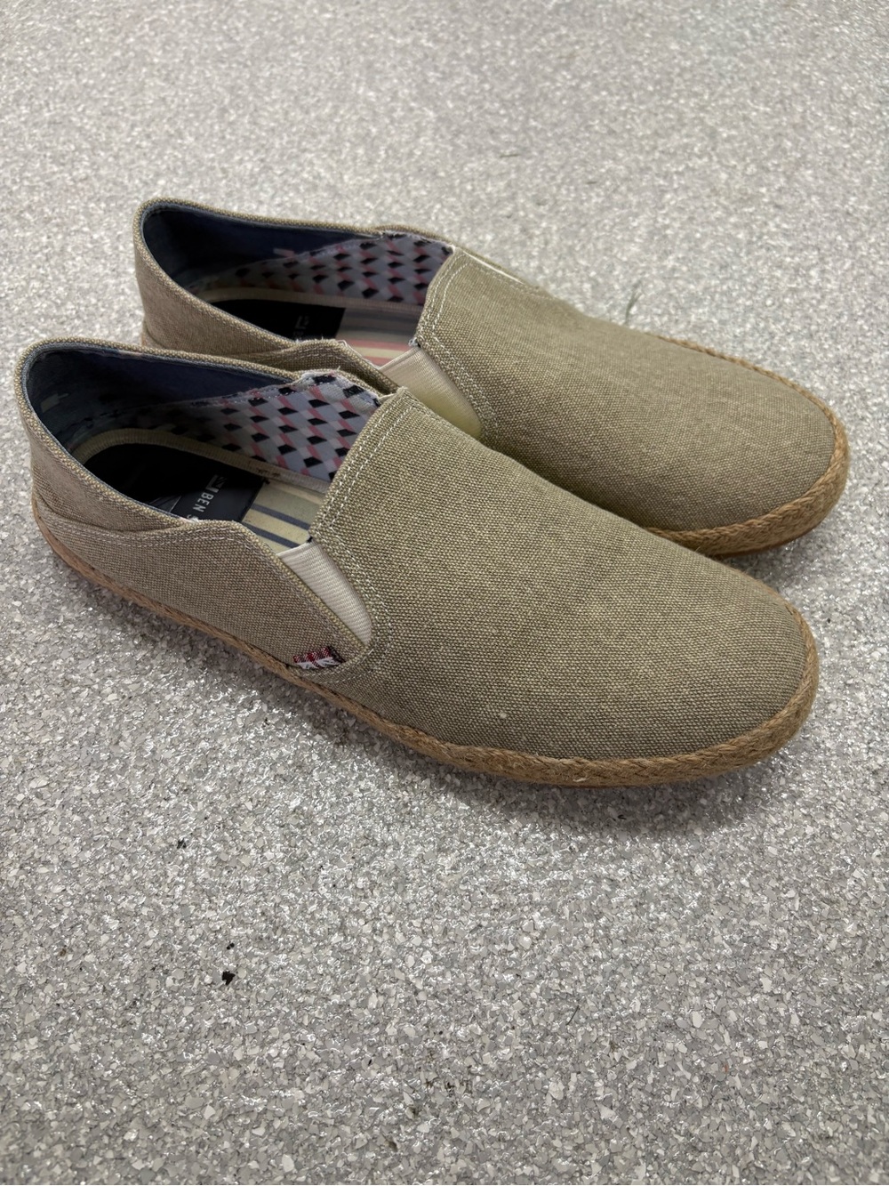 Ben Sherman Jenson beige canvas slip-on men’s size 10